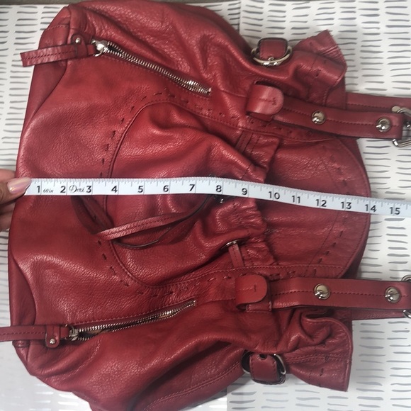 B Makousky red soft leather bag - Picture 14 of 16